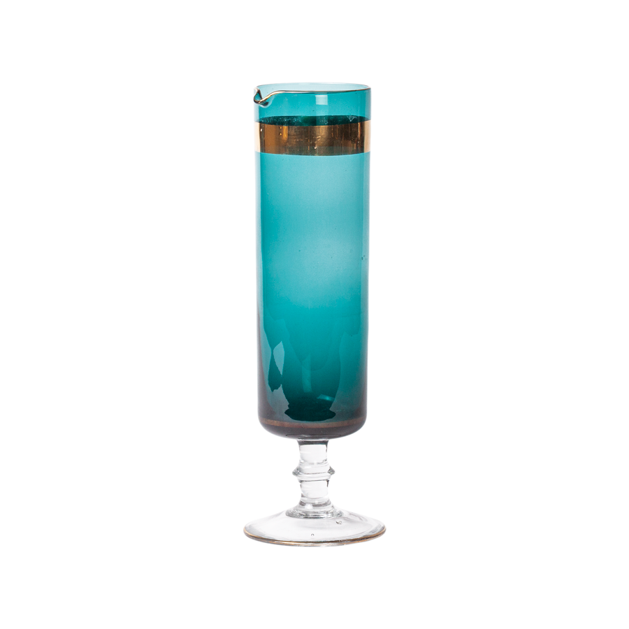 Teal Pitcher with Gold Detail