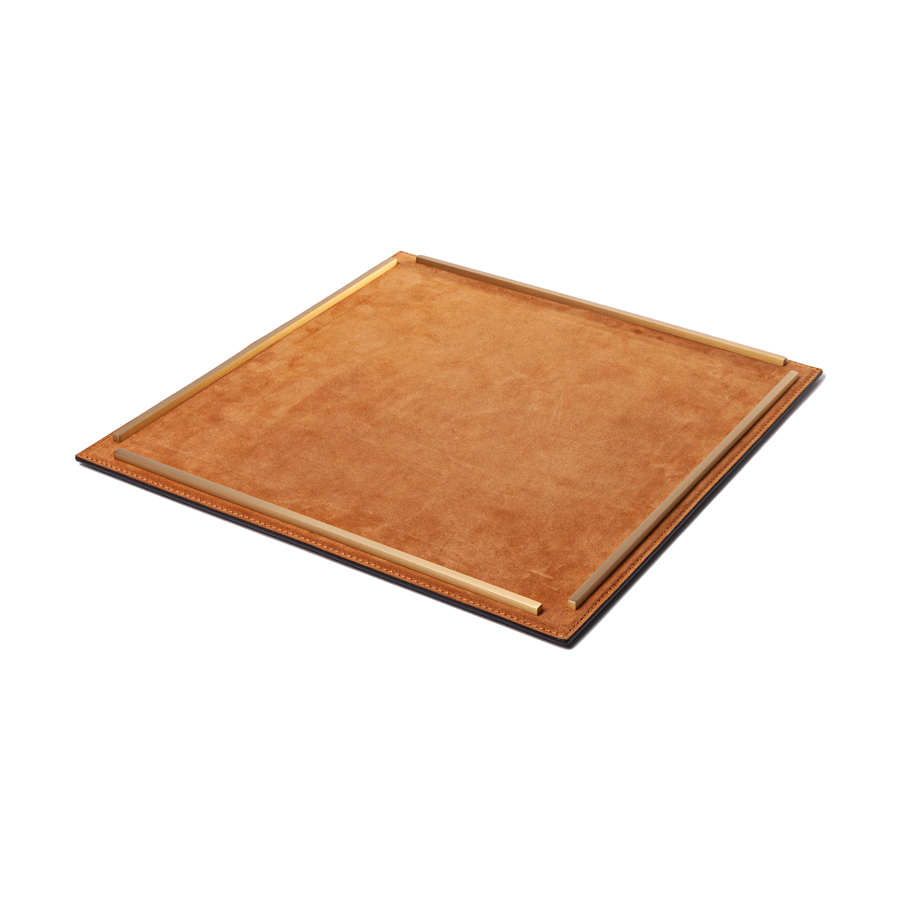 Campo Leather Tray by Giobagnara