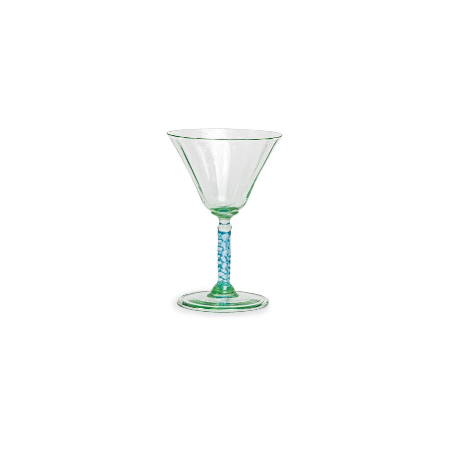 Green and Blue Cordial Glasses - Set of 6