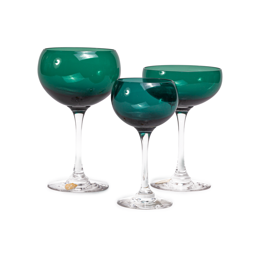 Tiffin Killanway Forest Green Stemware - Set of 24