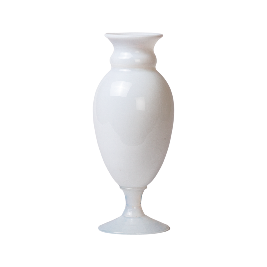 French Translucent White Opaline Vase
