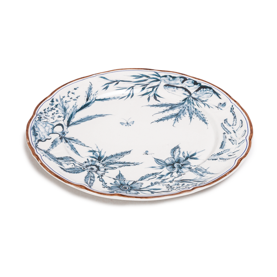 Rocaille Blue Wash Dinnerware by Laboratorio Paravicini - Sets of 12