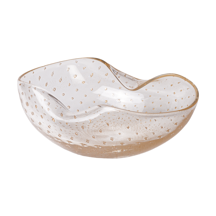 Gold Speckled Murano Bowl