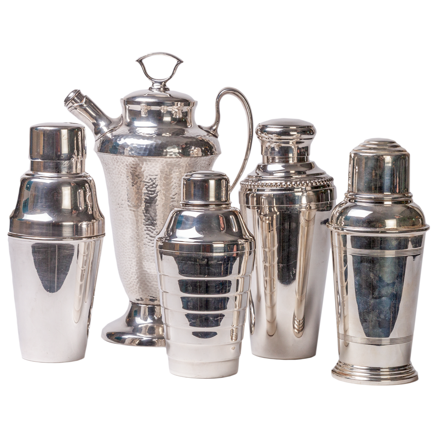 Silver 1920s Cocktail Shaker