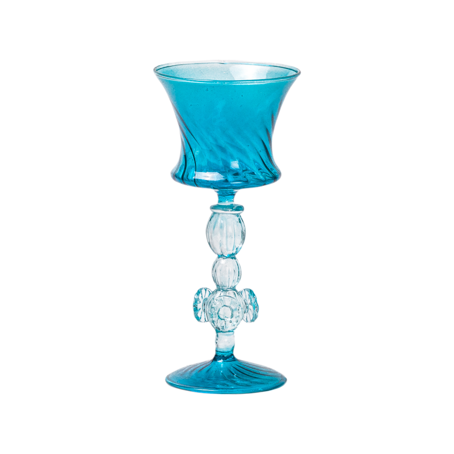 Italian Teal Cordials Glasses- Set of 8