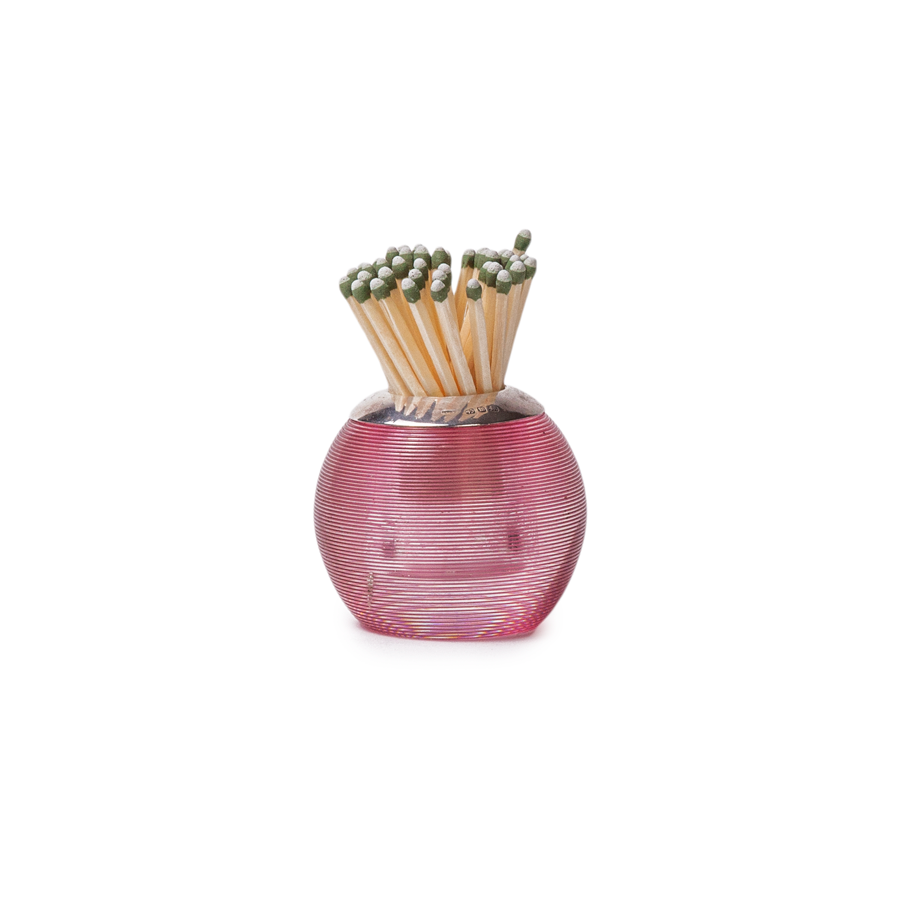 Pink and Sterling Edwardian Match Striker