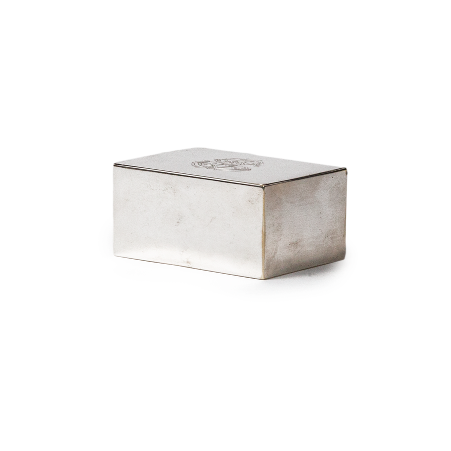 Monogramed Silver Plate Box by Alexander Scott Silversmith, Glasgow