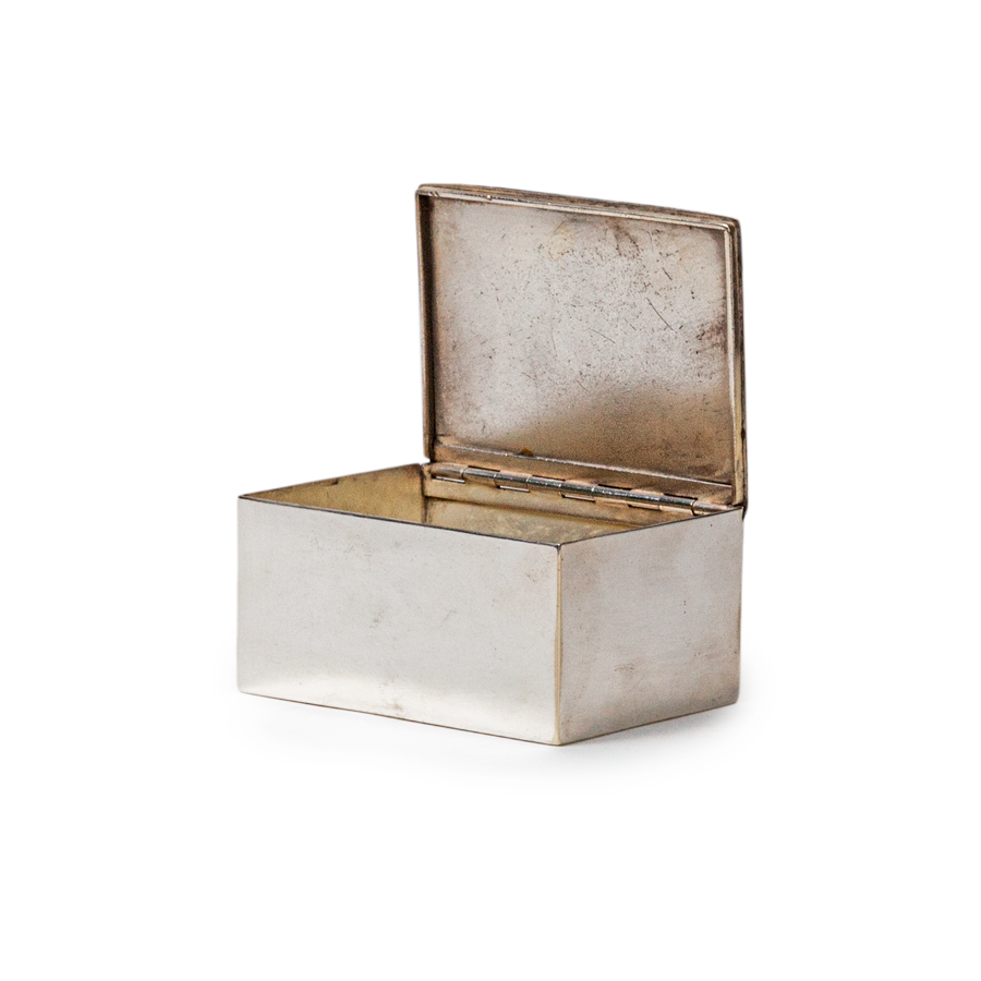 Monogramed Silver Plate Box by Alexander Scott Silversmith, Glasgow