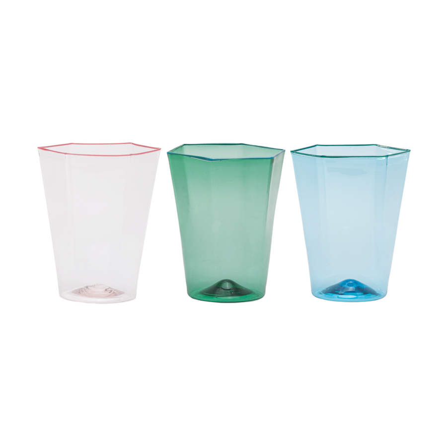 Murano Hexagonal Glasses by David Fuin