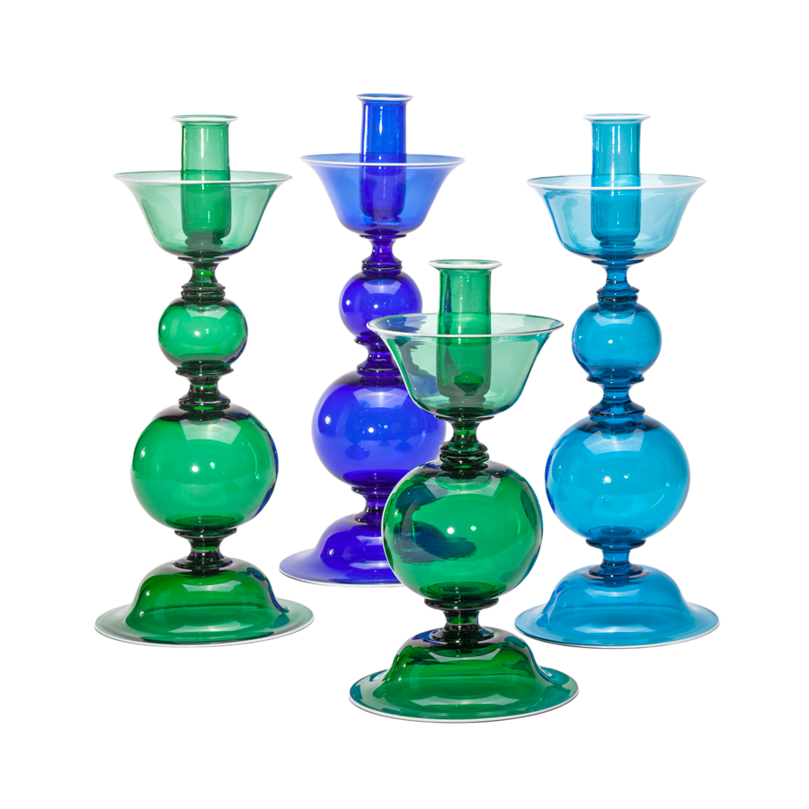 Glass Candlesticks by Davide Fuin