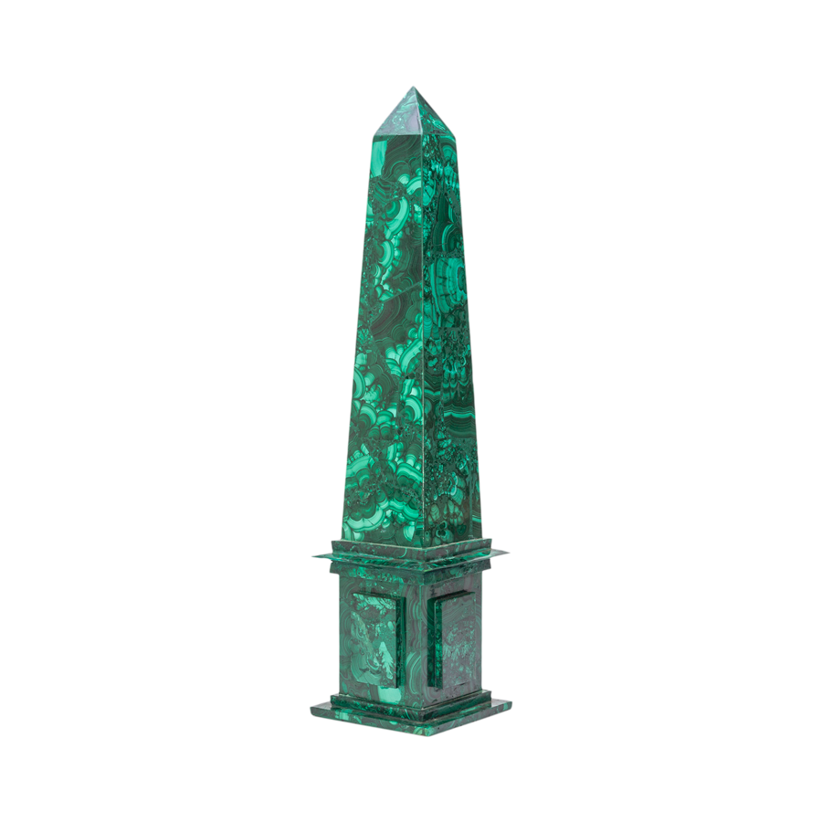 Large Malachite Obelisk