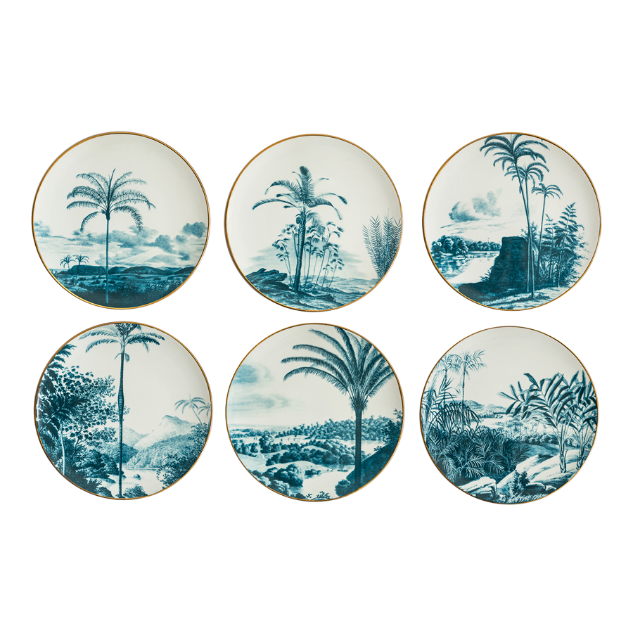 Dinner Plates Grand Tour by Vito Nesta -Las Palmas-Set of 6