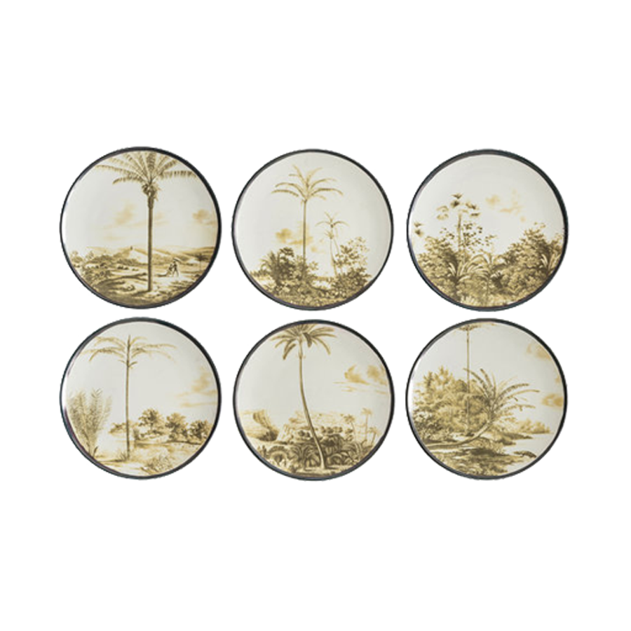 Dinner Plates Grand Tour by Vito Nesta -Las Palmas-Set of 6