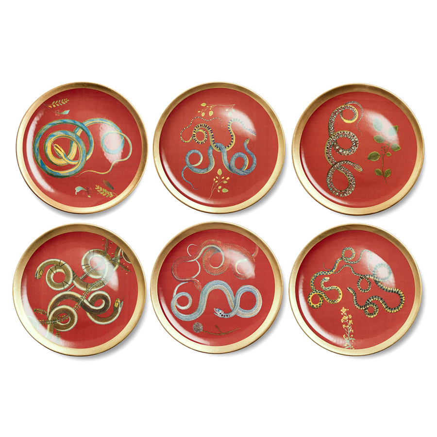 Dinnerware - Intertwined Snakes- Set of 6