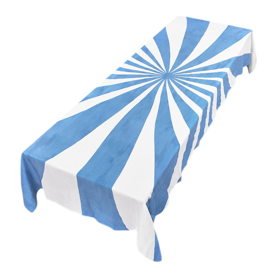 Le Cirque Blue Linen Tablecloth by Summerill & Bishop